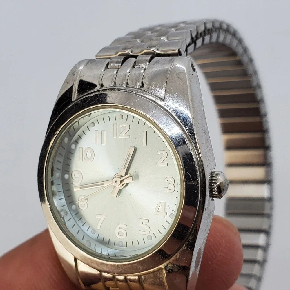 Women's‎ Watch 25MM Blue Dial Gray Expandable Band 6.5